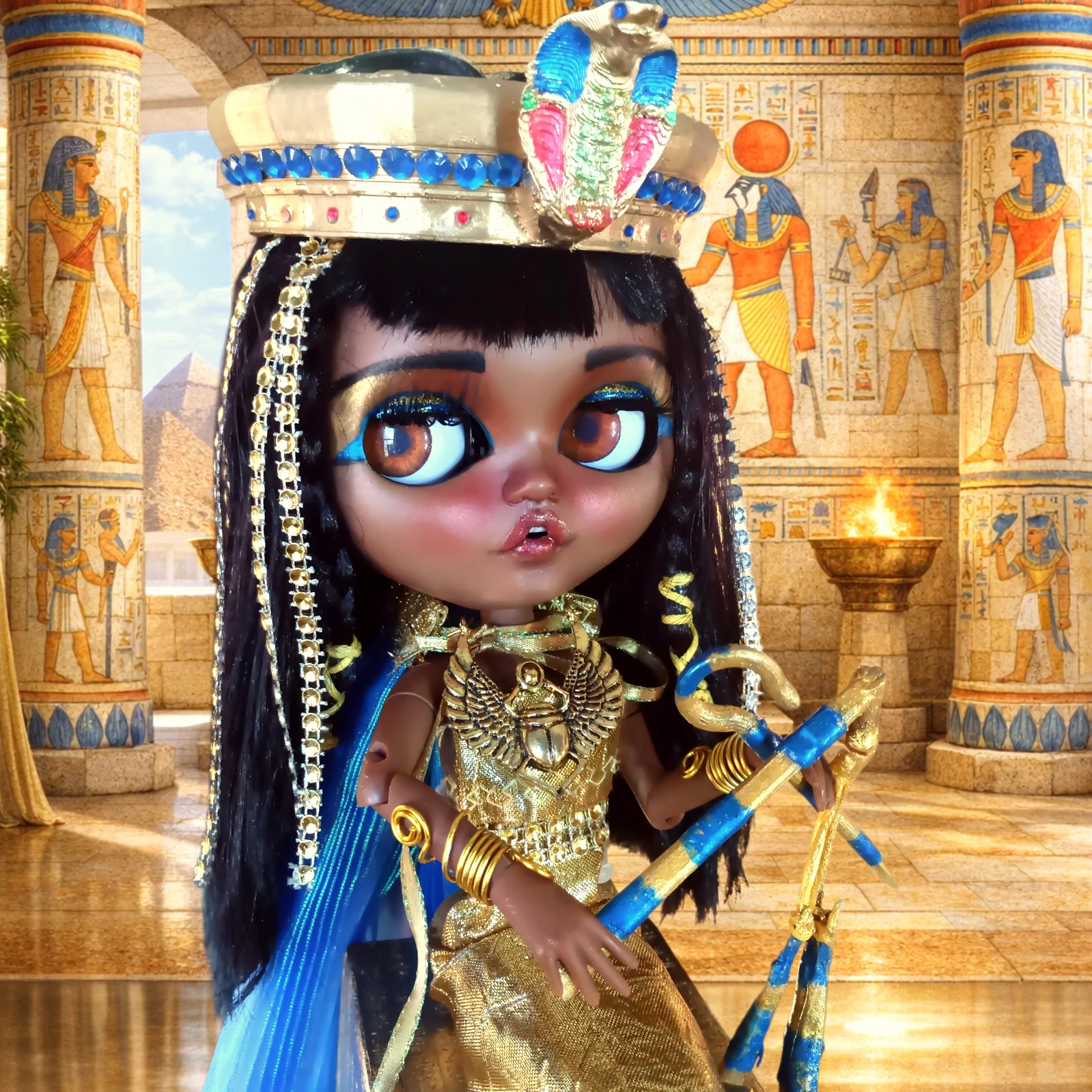 OOAK Custom Blythe Doll- Cleopatra- Ancient Egyptian